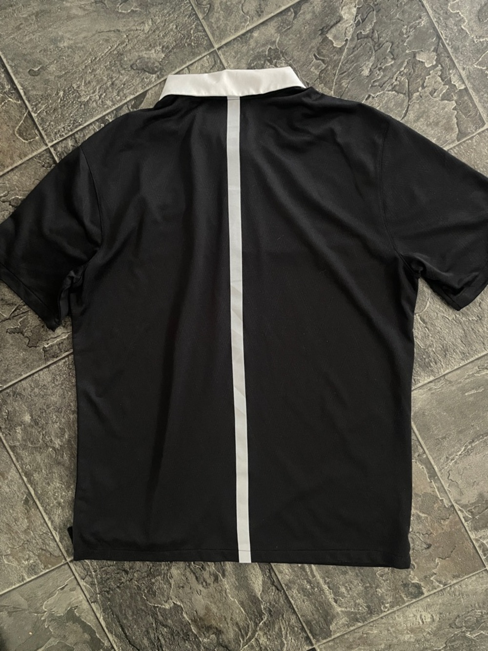 NIKE MICHIGAN TECH Black with White Contrast Collar DriFit Collegiate Sport Polo - Picture 7 of 11